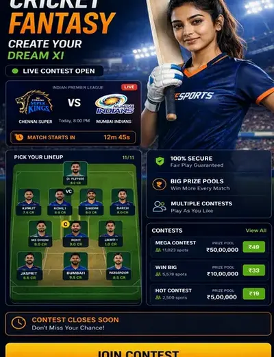 Xwin (xwin login) fantasy cricket & matchday visual 3
